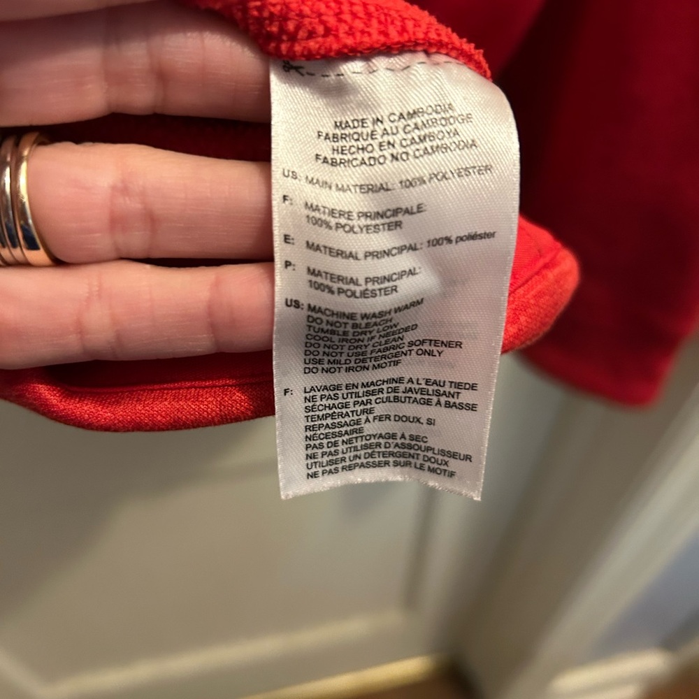 Adidas red‎ Climawarm hoodie medium - Picture 6 of 7